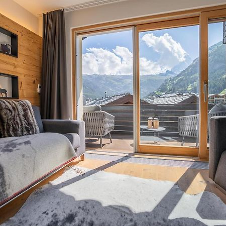 Moderne Wohnung Mit Ausblick Und Viel Sonne Zermatt Exteriör bild