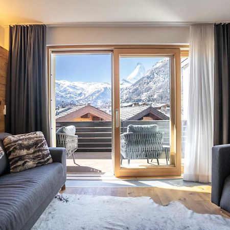 Moderne Wohnung Mit Ausblick Und Viel Sonne Zermatt Exteriör bild